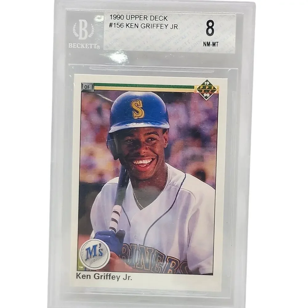 1990 Upper Deck Ken Griffey Jr. #156 Mariners BGS 8 NM-MT Vintage Baseball Card!